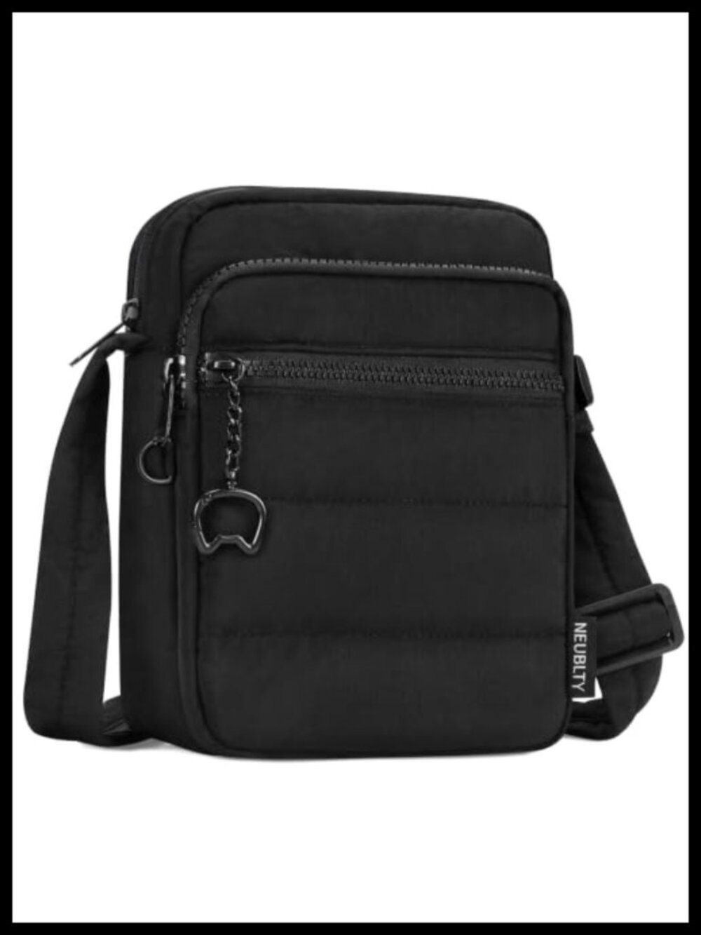 Small Puffer Quilted Nylon Crossbody Bag RFID Travel Purse